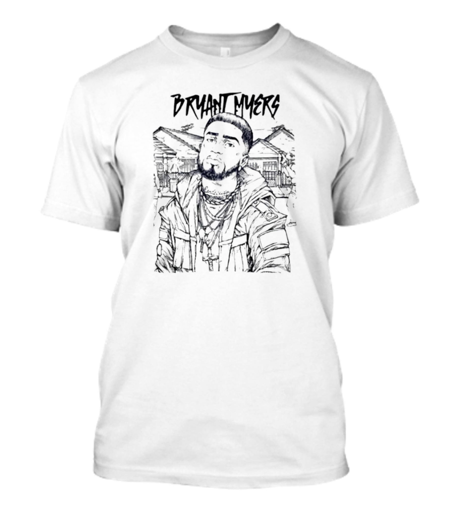 Bryant Myers Illustrated Urban Street Style Background T-Shirt