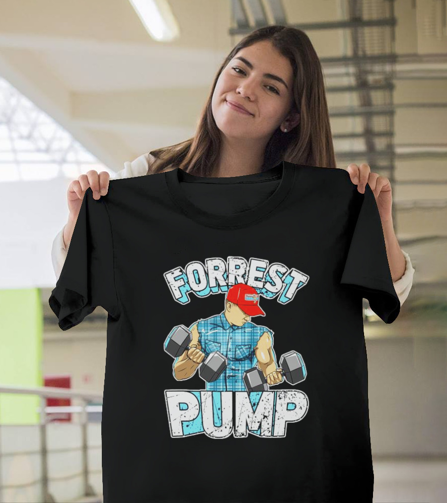 Forrest Pump Weightlifting Dumbbells Muscle Builder T-Shirt
