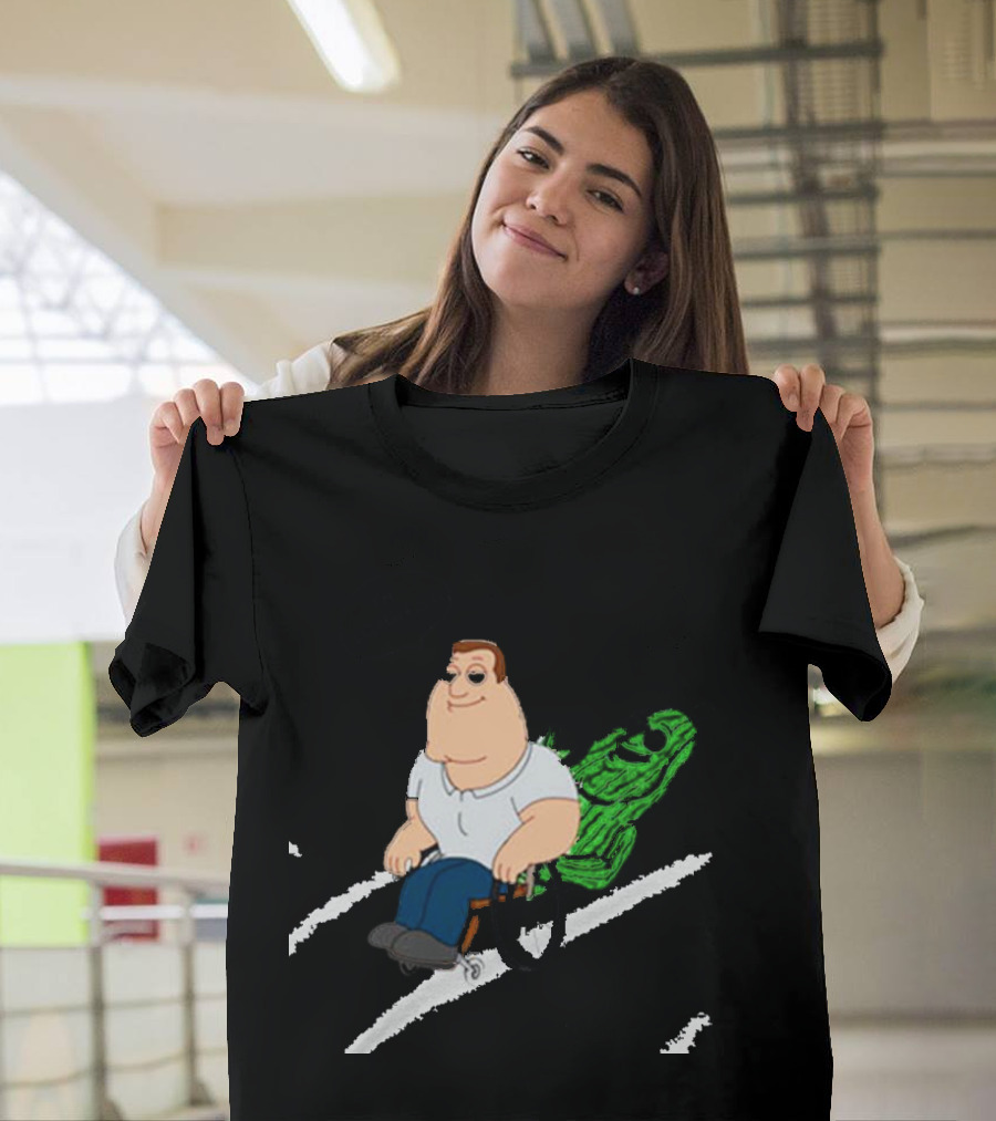 Joe Swanson Riding Cucumber Joe T-Shirt
