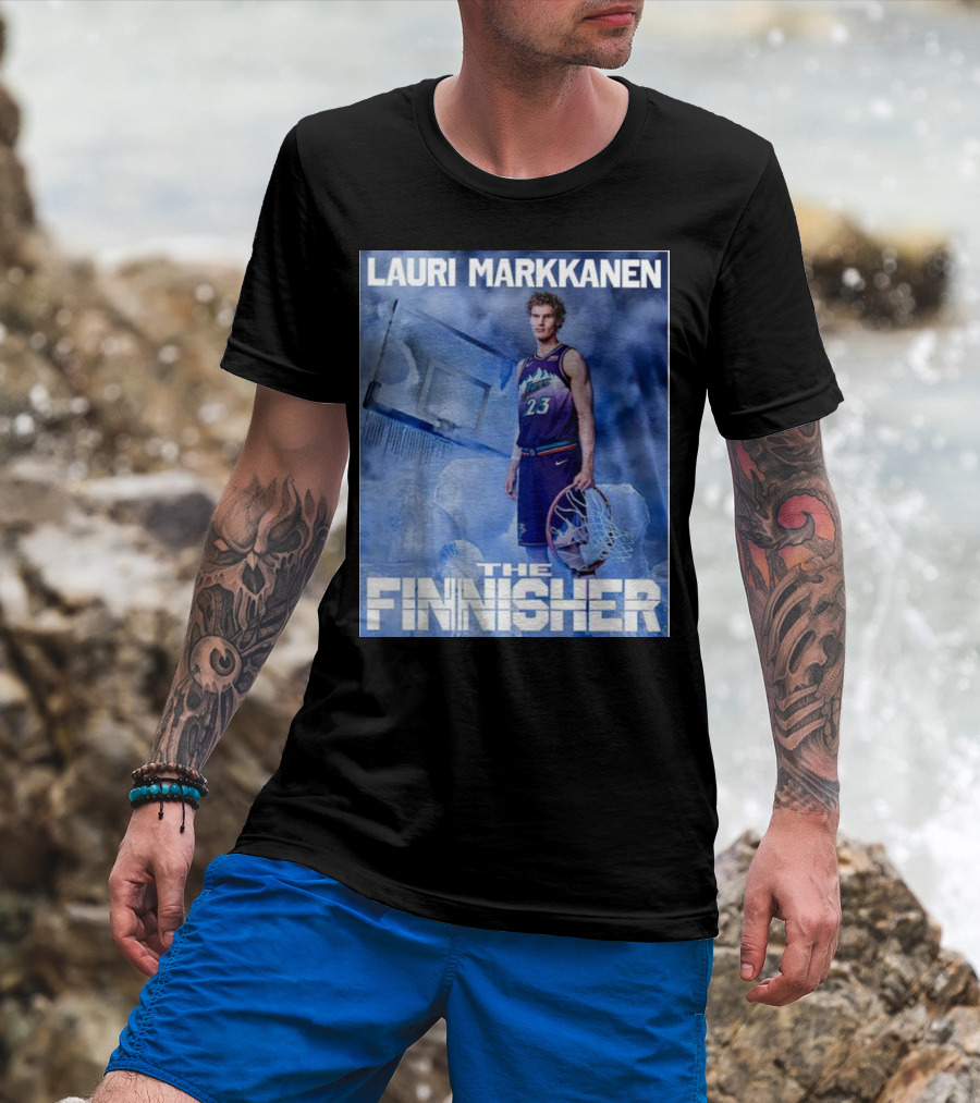 Lauri Markkanen The Finisher Basketball Ice Blue T-Shirt