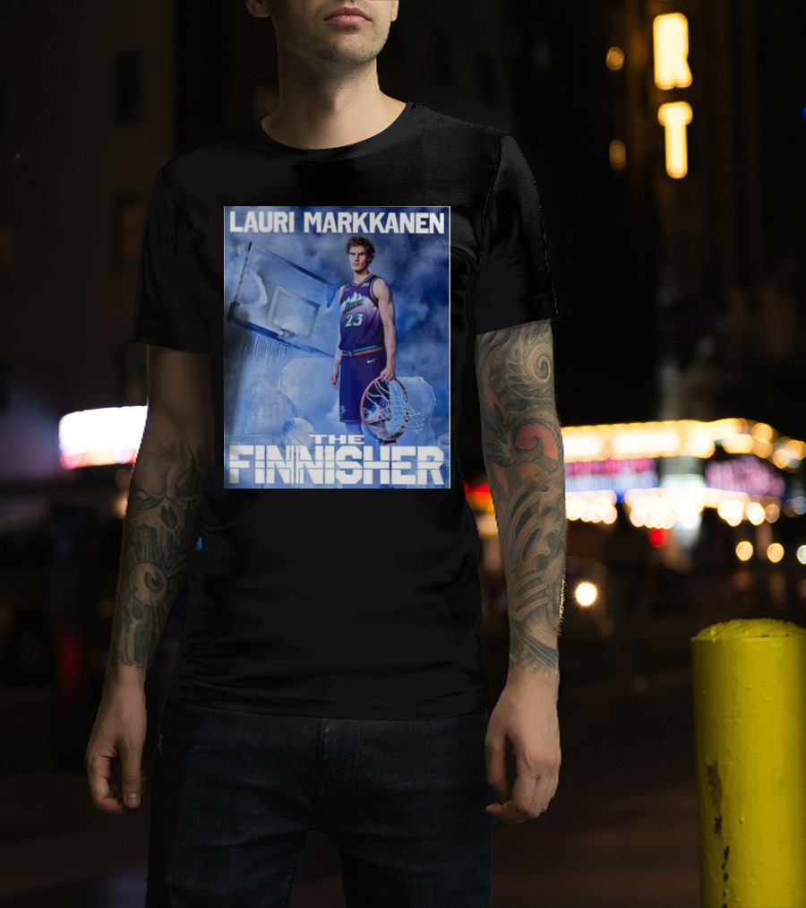 Lauri Markkanen The Finisher Basketball Ice Blue T-Shirt