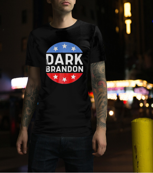 Dark Brandon Joe Biden Support Red White Blue Star Circle T-Shirt