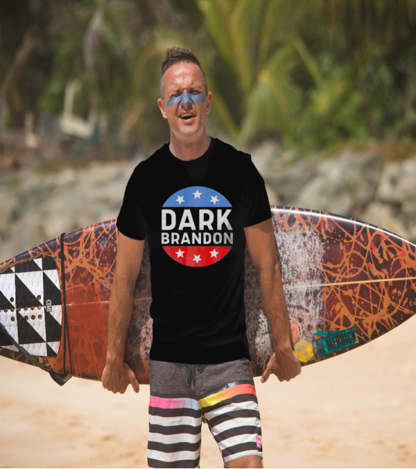 Dark Brandon Joe Biden Support Red White Blue Star Circle T-Shirt