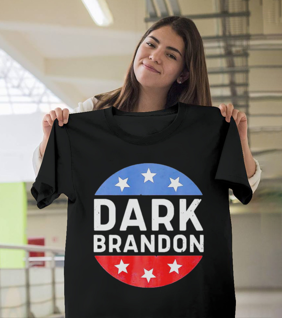 Dark Brandon Joe Biden Support Red White Blue Star Circle T-Shirt
