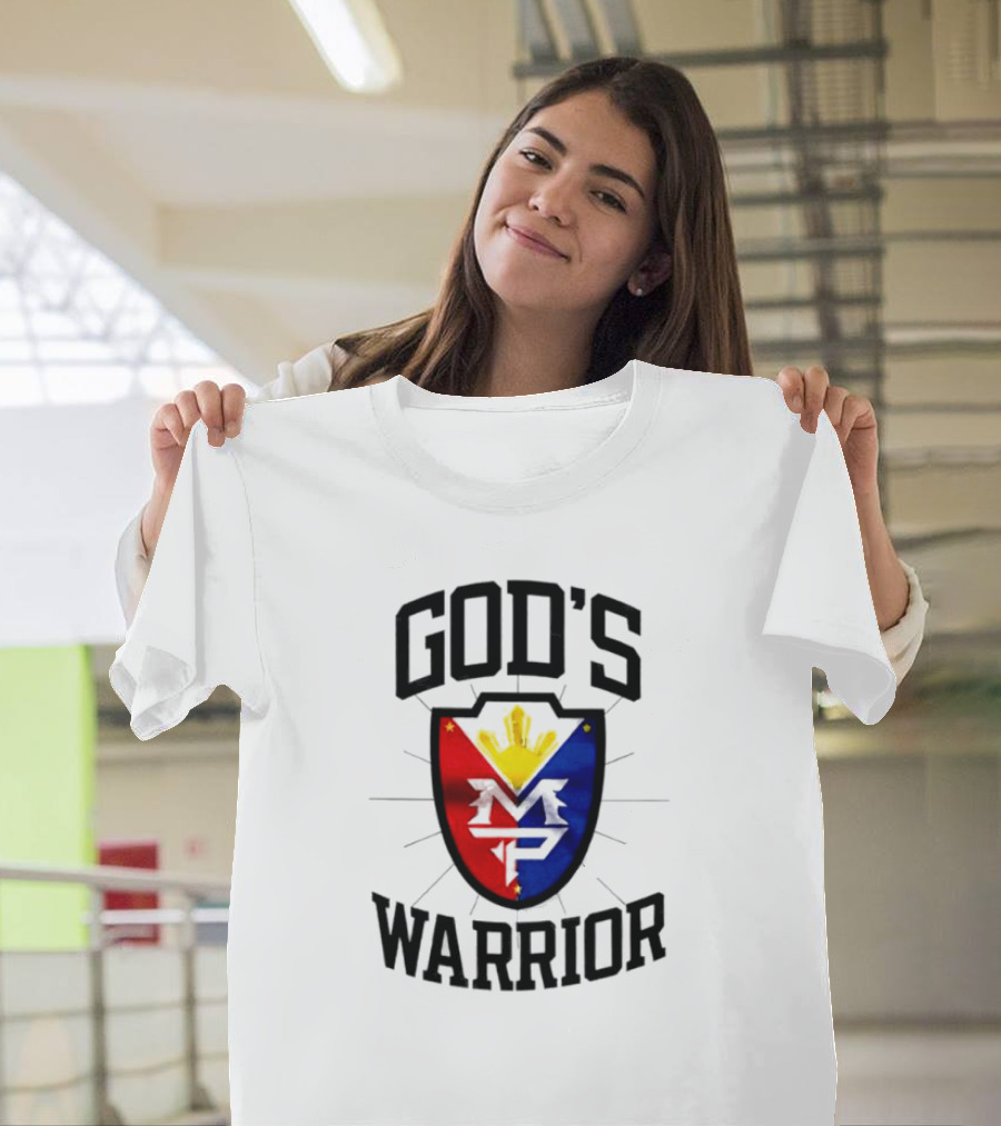 God’s Warrior Manny Pacquiao Filipino Pride Shield T-Shirt