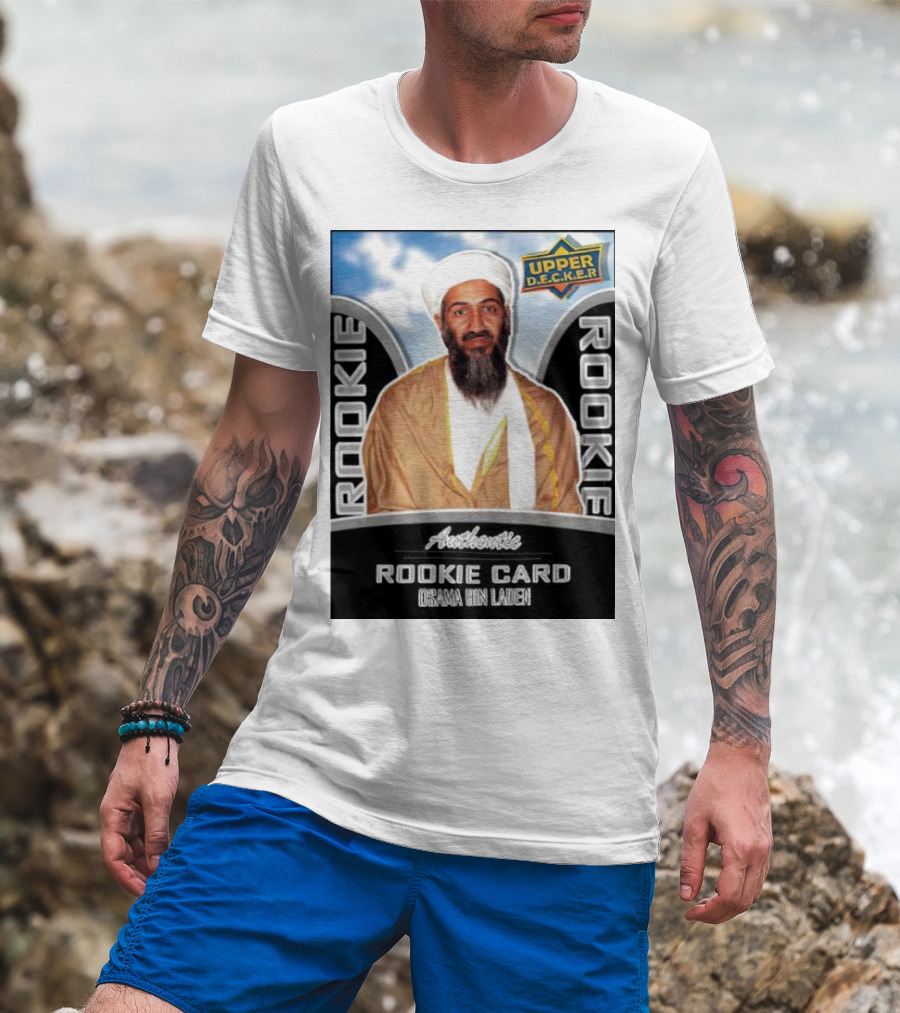 Authentic Upper Decker Rookie Card Osama Bin Laden T-Shirt