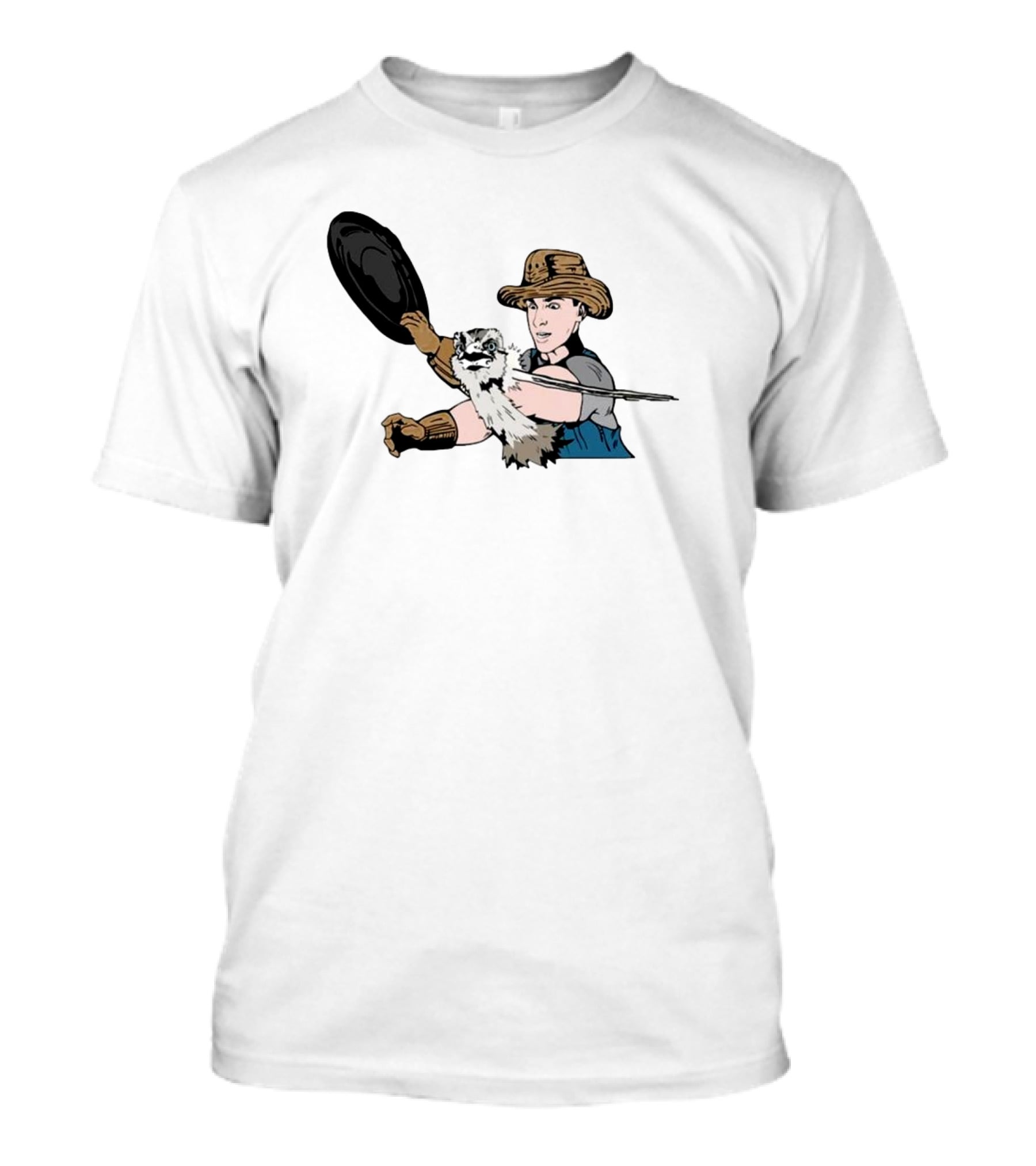 Urban Rescue Ranch Cowboy Kevin Smack With Raccoon Companion T-Shirt