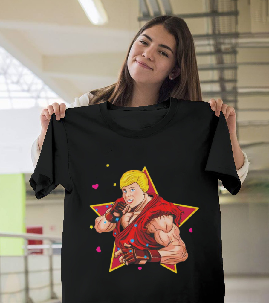 Ken Hadouken Star Power Fighter Red Attire T-Shirt