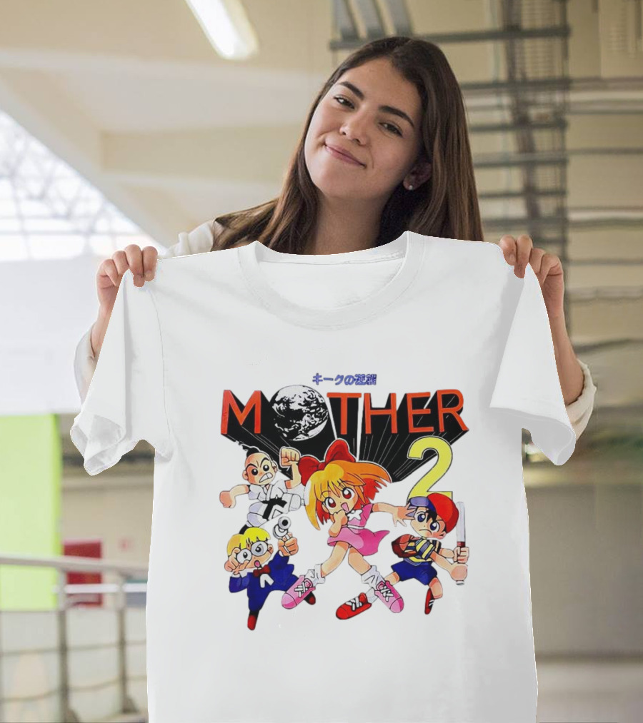 Mother 2 Comix Nintendo Game Characters and Earth T-Shirt