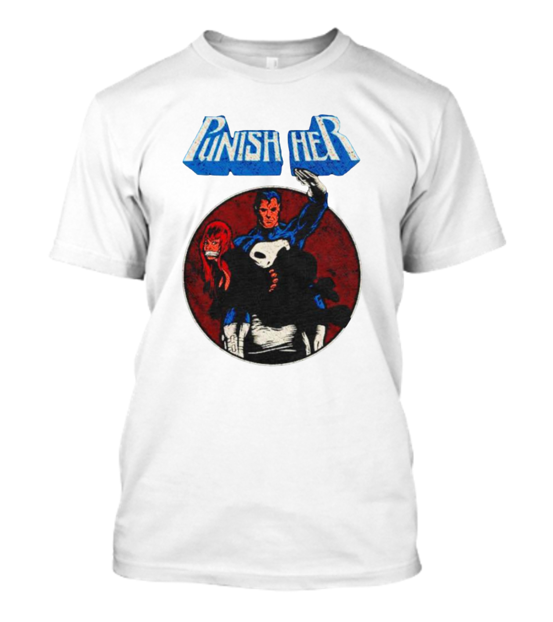 Punish Her Marvel Comic Style Hero With Red-Haired Woman T-Shirt