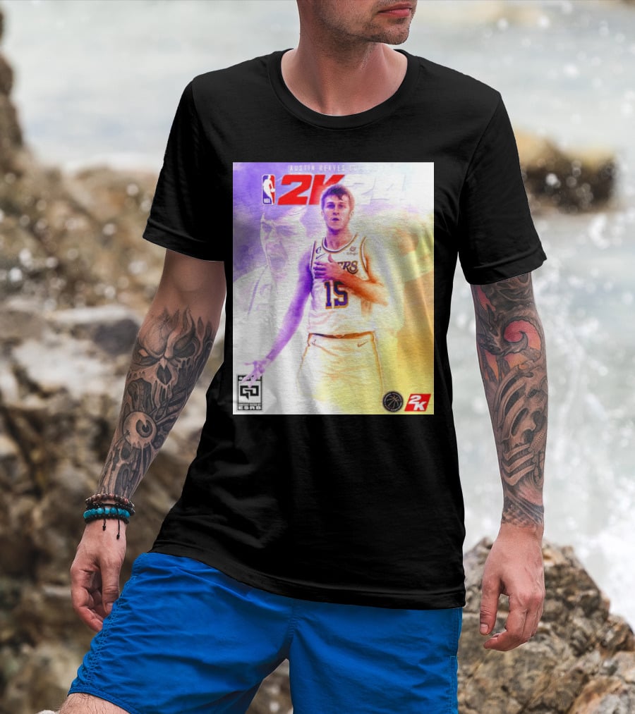 Austin Reaves 2K24 Los Angeles Lakers NBA Basketball Cover Edition T-Shirt