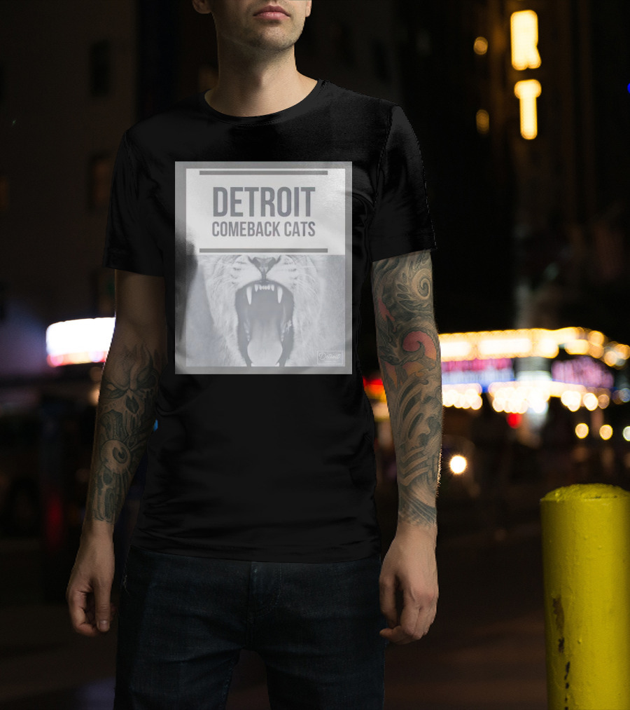 Detroit Comeback Cats Roaring Lion T-Shirt