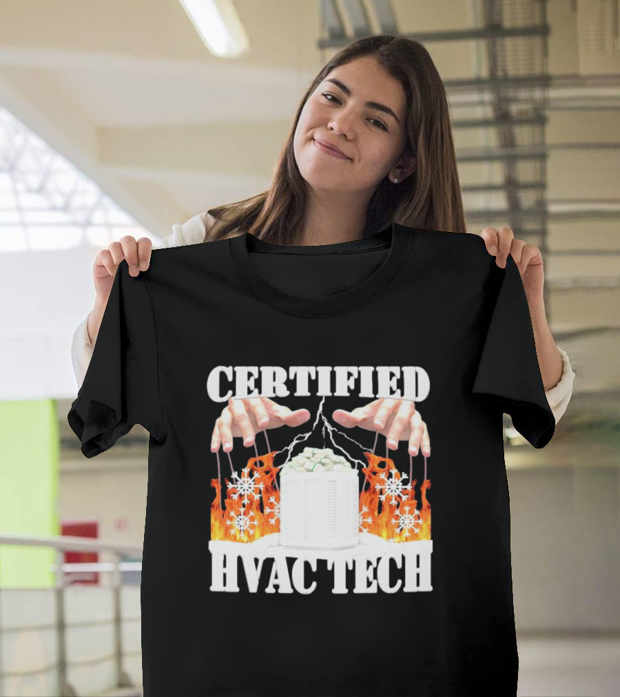 Certified HVAC Tech Master Of Elements Fire And Ice T-Shirt