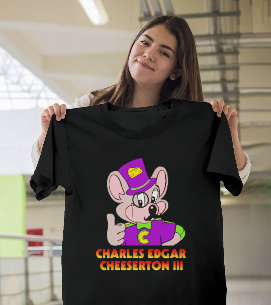 Ted Lasso Charles Edgar Cheeserton III Mouse With Purple Hat And Cheese T-Shirt