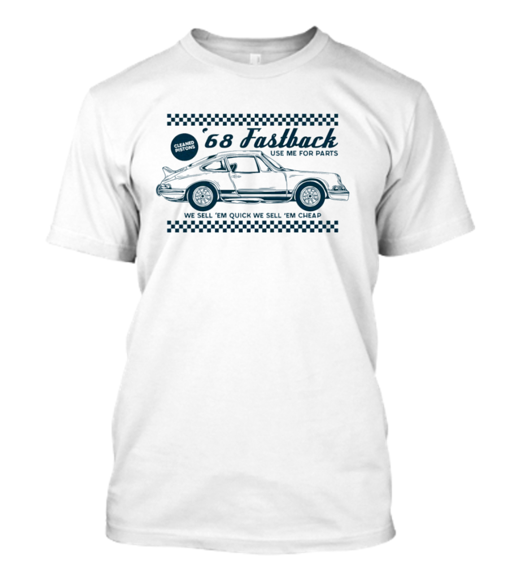 68 Fastback Classic Repair Parts Retro Car Enthusiast T-Shirt