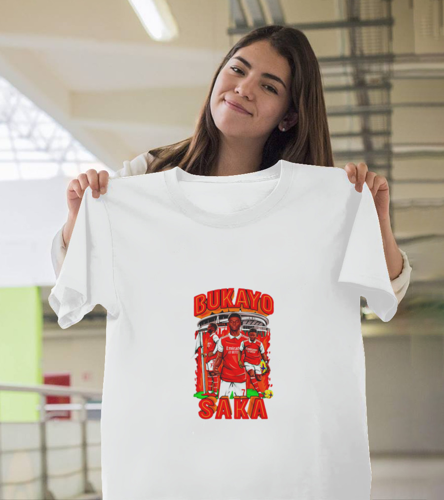 Bukayo Saka Arsenal Fire Stadium Soccer Graphics T-Shirt