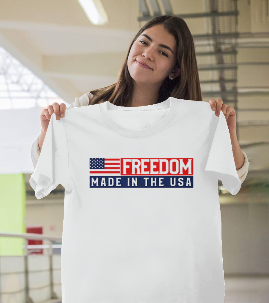 FREEDOM MADE IN THE USA American Flag T-Shirt