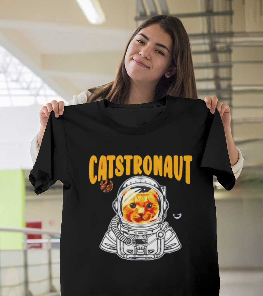 Catstronaut Funny Space Cat In Astronaut Suit T-Shirt