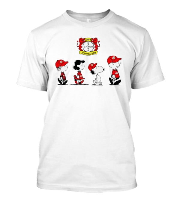 Bayer Leverkusen Peanuts Snoopy Charlie Brown Lucy Linus Soccer Fan T-Shirt