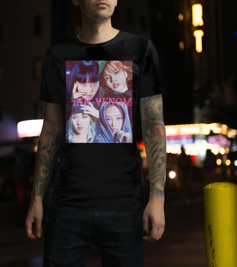BLACKPINK Born Pink Pink Venom Album Cover T-Shirt