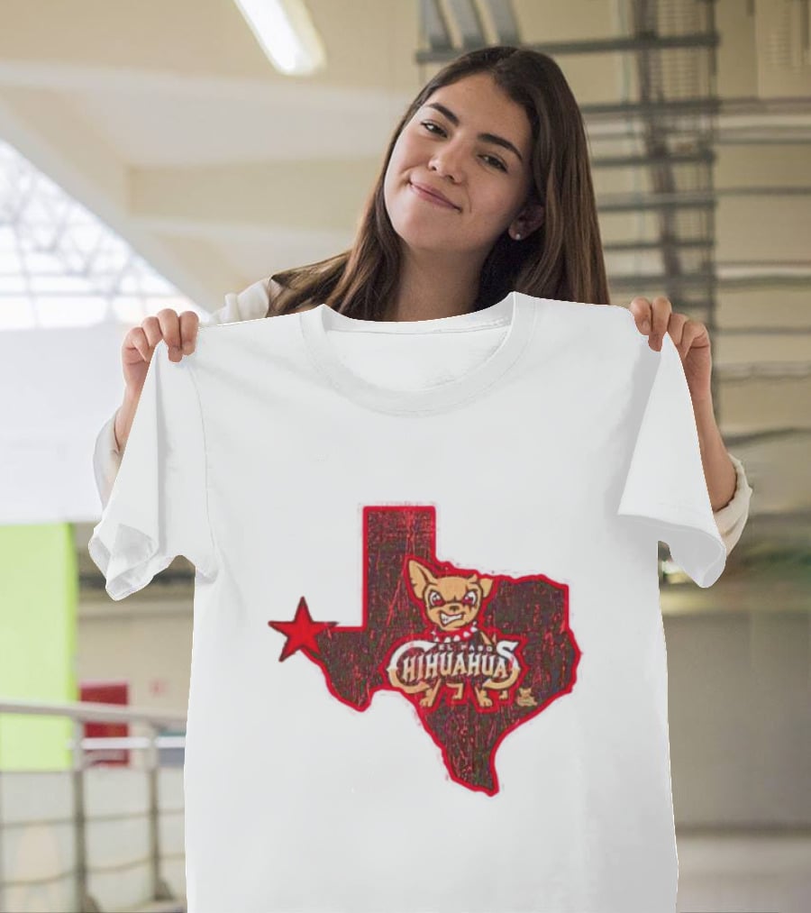 El Paso Chihuahuas Texas Map Star T-Shirt