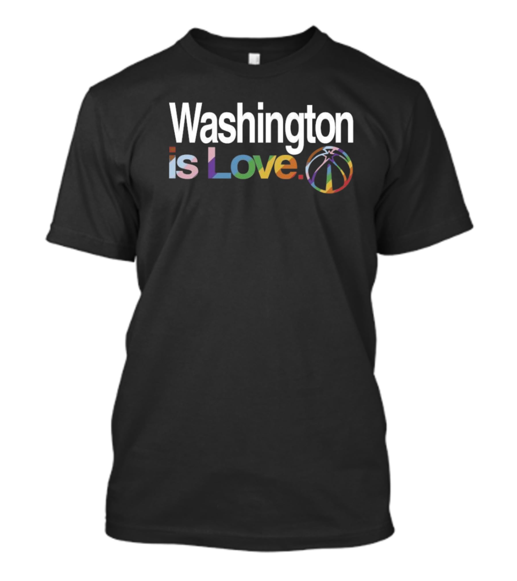Washington Wizards Is Love Pride Basketball Rainbow T-Shirt