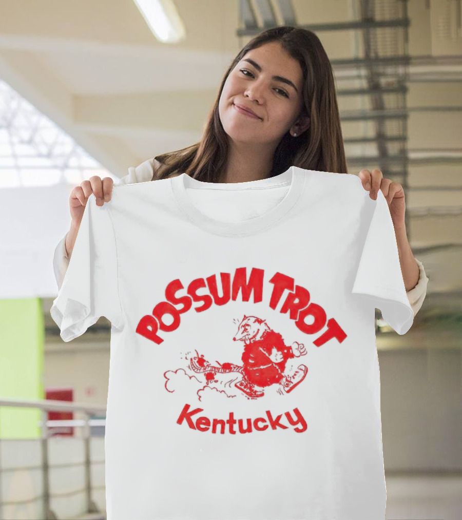 Possum Trot Kentucky Retro Skating Opossum T-Shirt