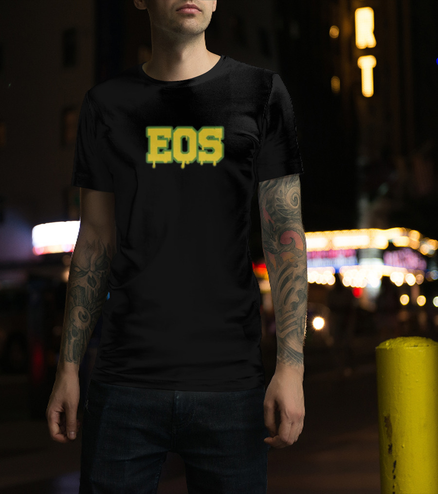 Yah3 Vaultroom Eos Dripping Neon Text T-Shirt