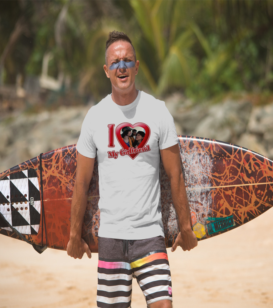 Mike Wheeler I Love My Girlfriend Heart Image T-Shirt