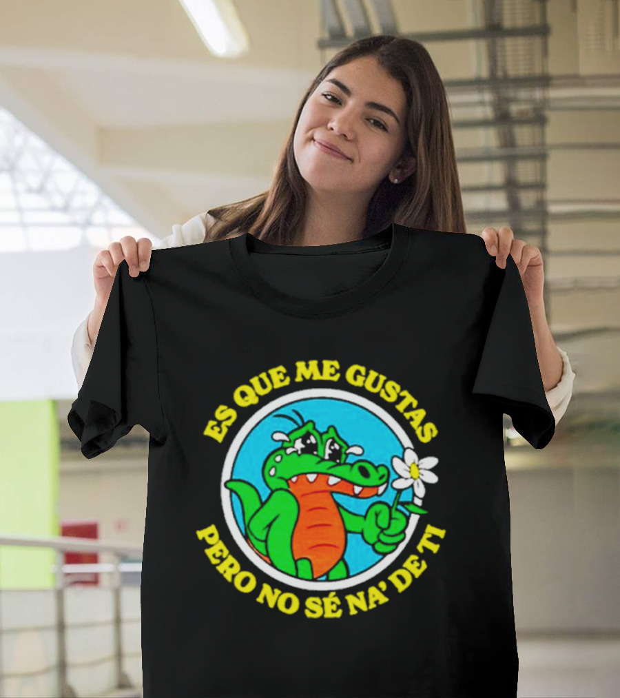 Alvaro Diaz Felicilandia Es Que Me Gustas Pero No Sé Na' De Ti Crocodile with Flower T-Shirt