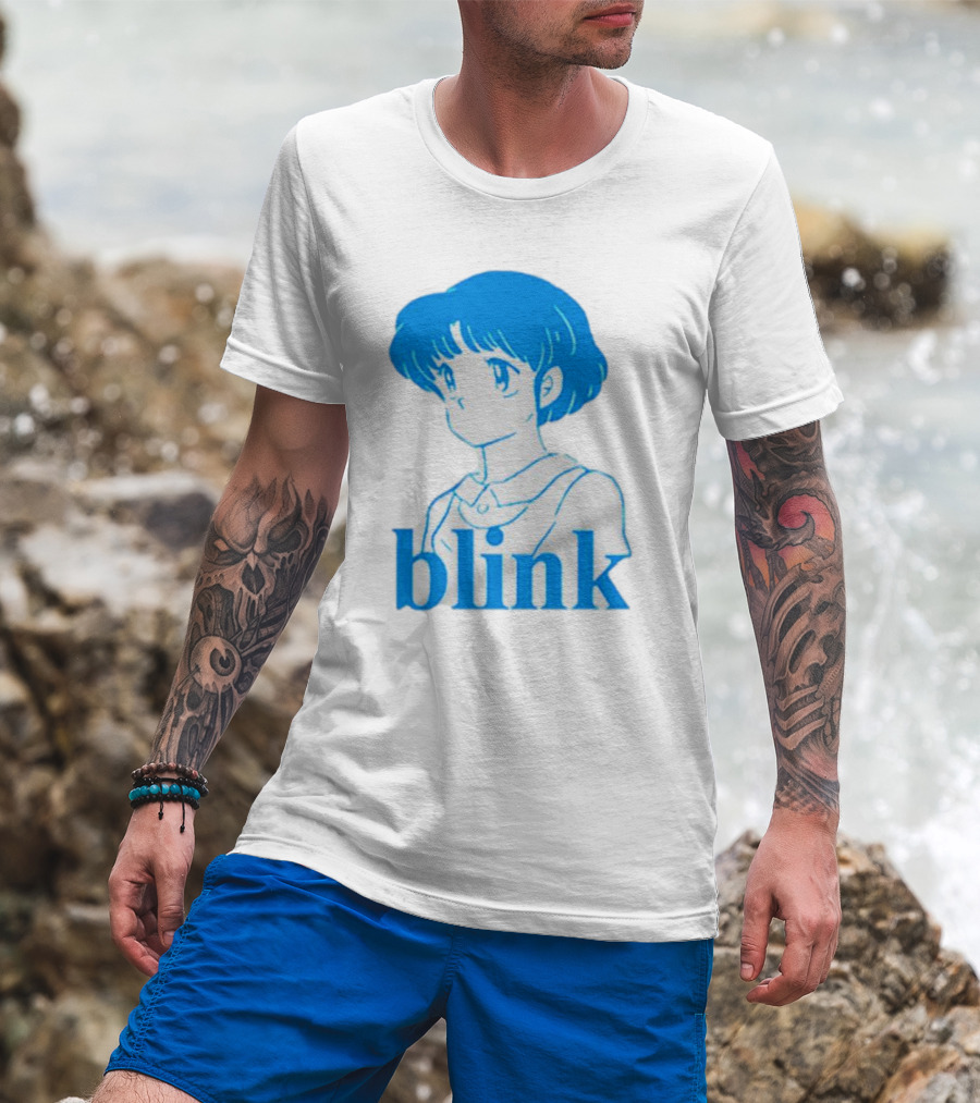Blink Anime Girl Blue T-Shirt