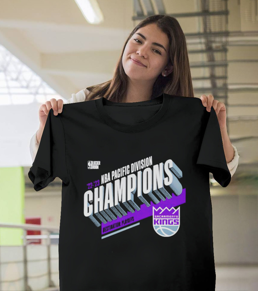 22-23 Sacramento Kings NBA Pacific Division Champions Destination Playoffs T-Shirt
