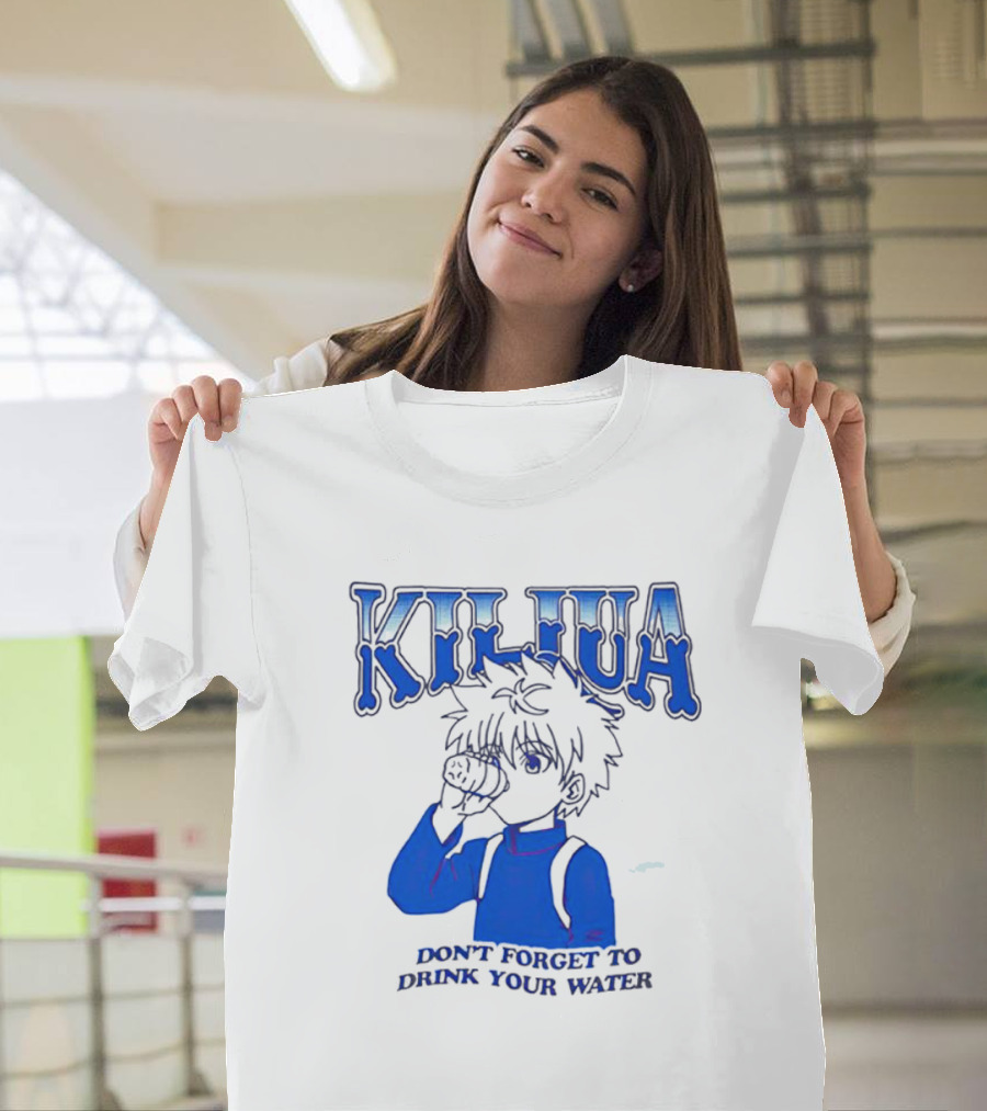 Killua Zoldyck Don't Forget to Drink Your Water T-Shirt