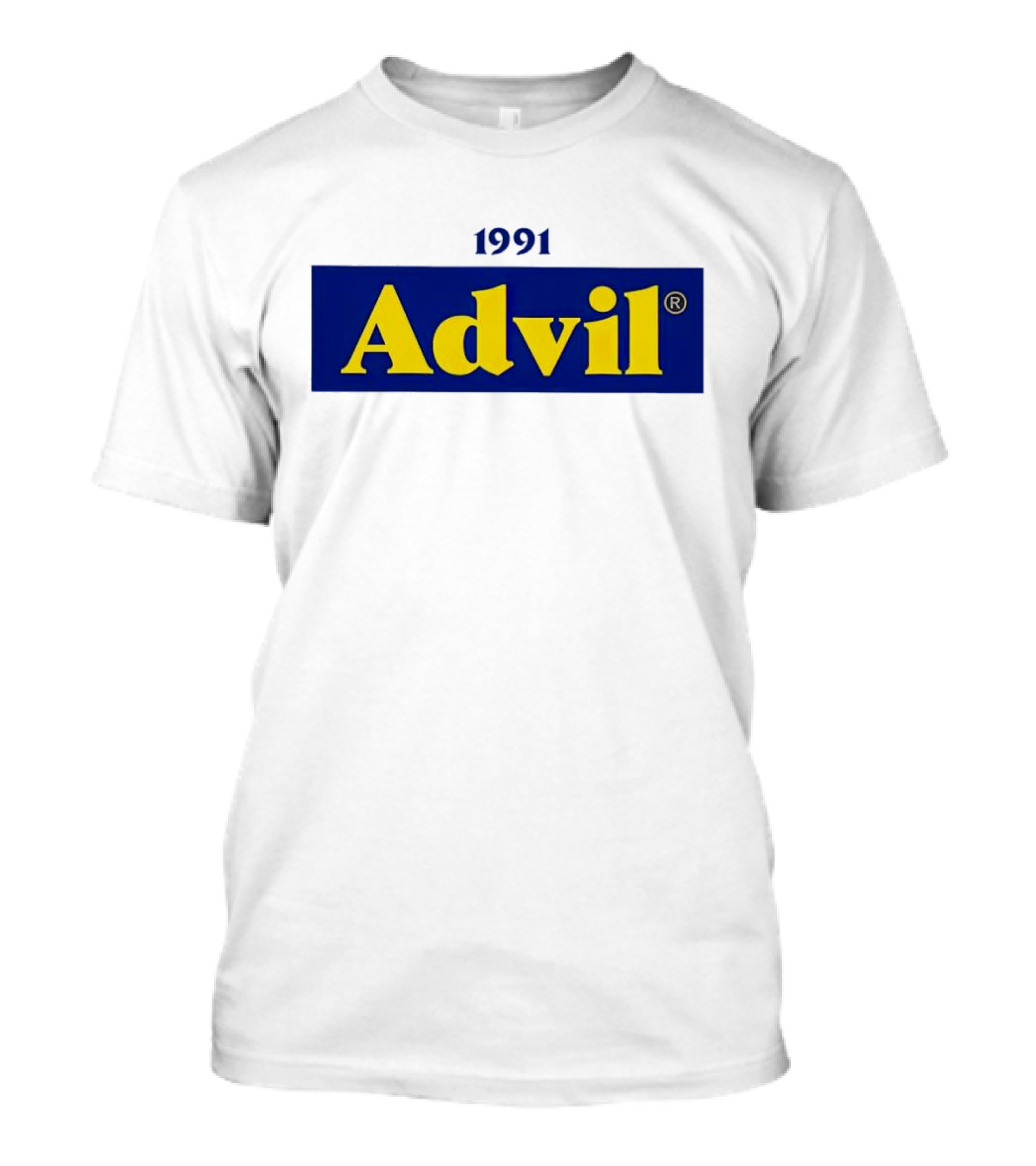 1991 Advil Classic Blue Yellow T-Shirt