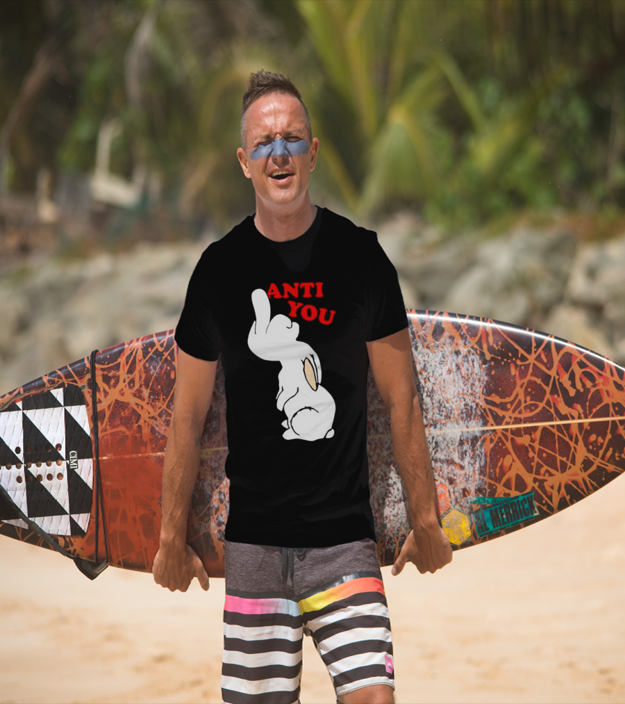Bunny Anti You Middle Finger Gesture T-Shirt