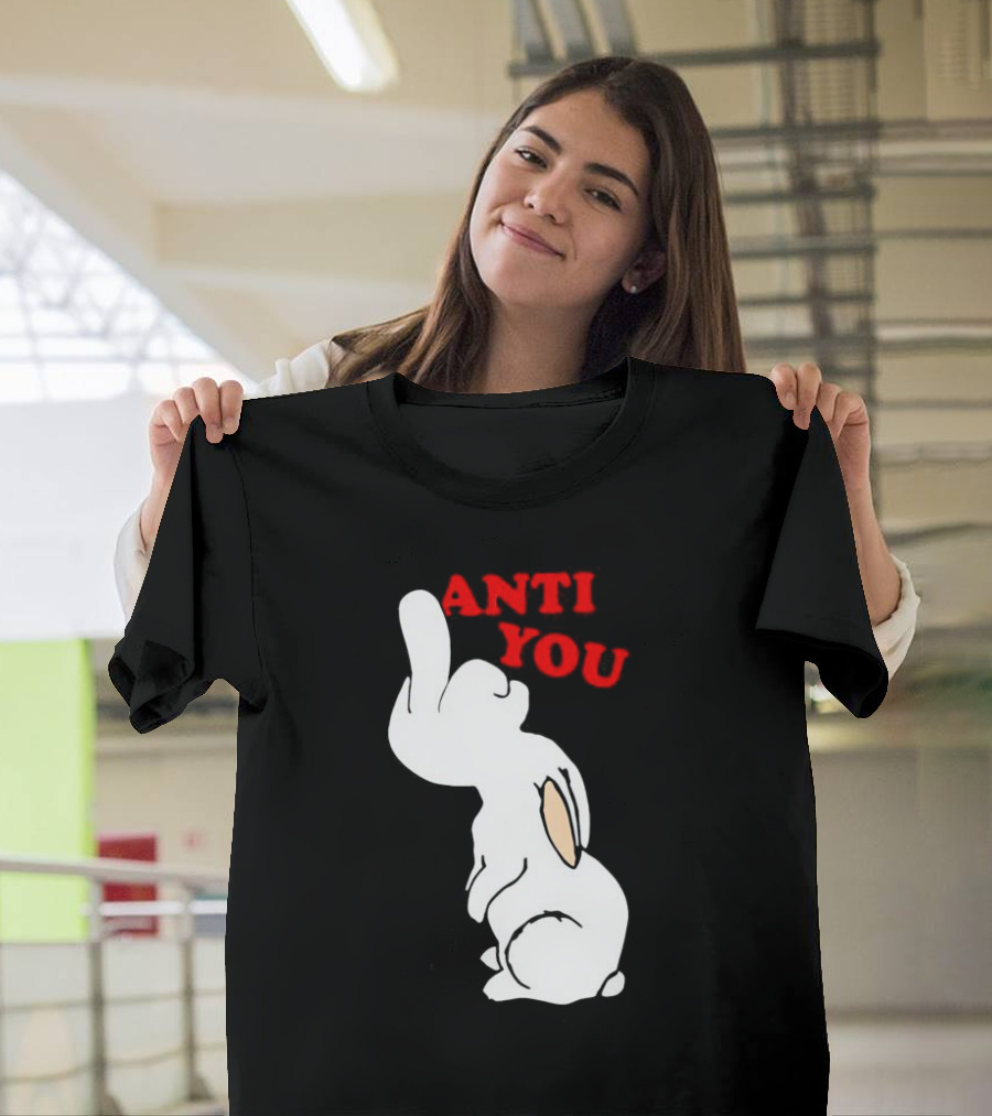 Bunny Anti You Middle Finger Gesture T-Shirt