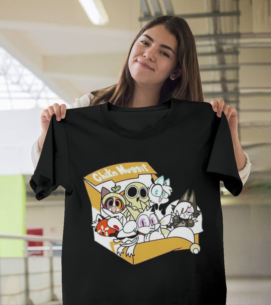 Chikn Nuggit Box Characters Packed in Cute Cartoon T-Shirt