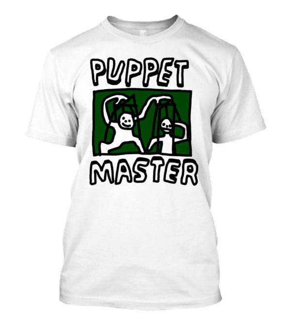 Puppet Master Playful Figures In Green Background T-Shirt