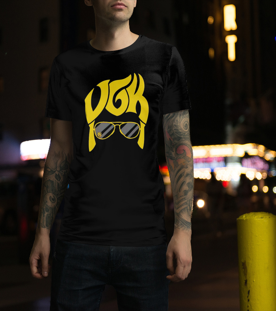 VGK Vegas Golden Knights Sunglasses Hair T-Shirt