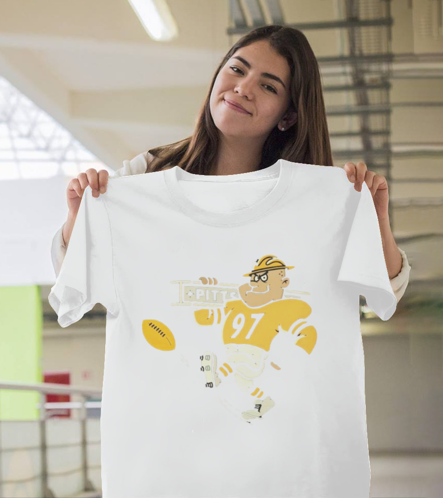 Pittsburgh Steeley 97 Retro Football Worker Mascot T-Shirt