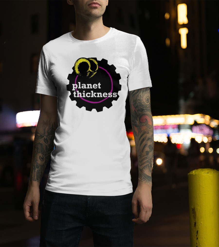 Planet Thickness Tennis Ball Circle Gear Emblem T-Shirt