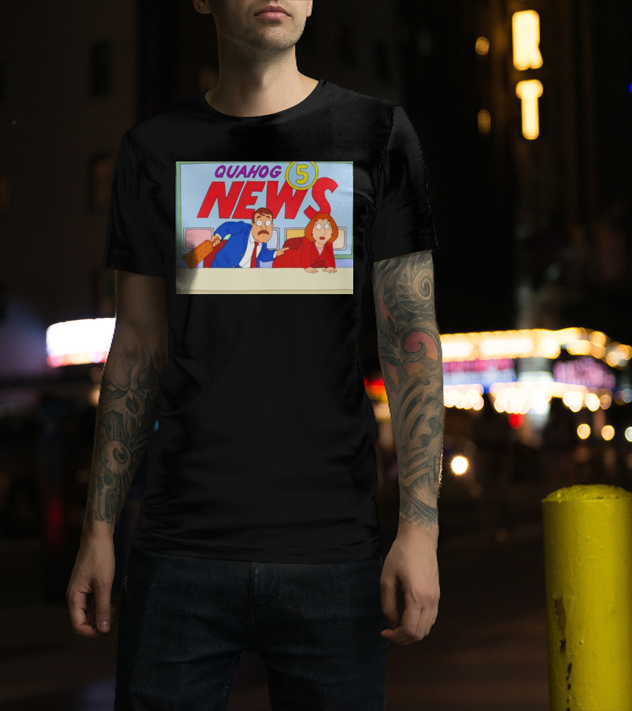 Quahog 5 News Family Guy Cartoon Scene T-Shirt