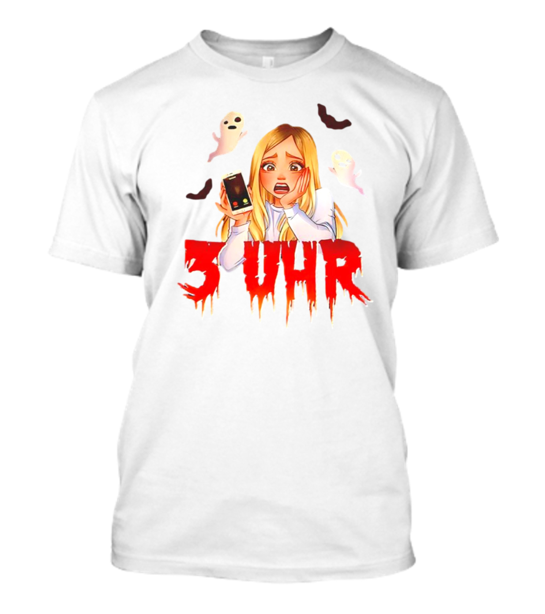Rebekah Wing 3 Uhr Scary Ghost Reaction T-Shirt