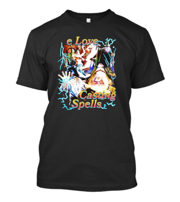 Love Casting Spells Wizards Lightning Magic T-Shirt