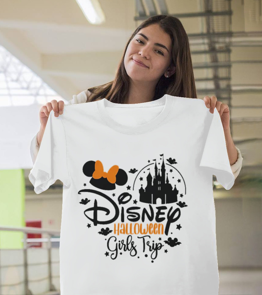 Disney Halloween Girls Trip Castle Minnie Ears T-Shirt