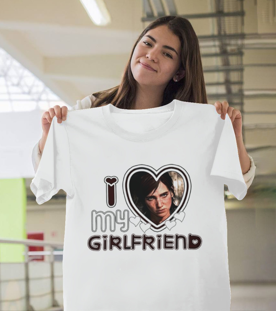 Ellie Tlou I Love My Girlfriend Heart Image T-Shirt