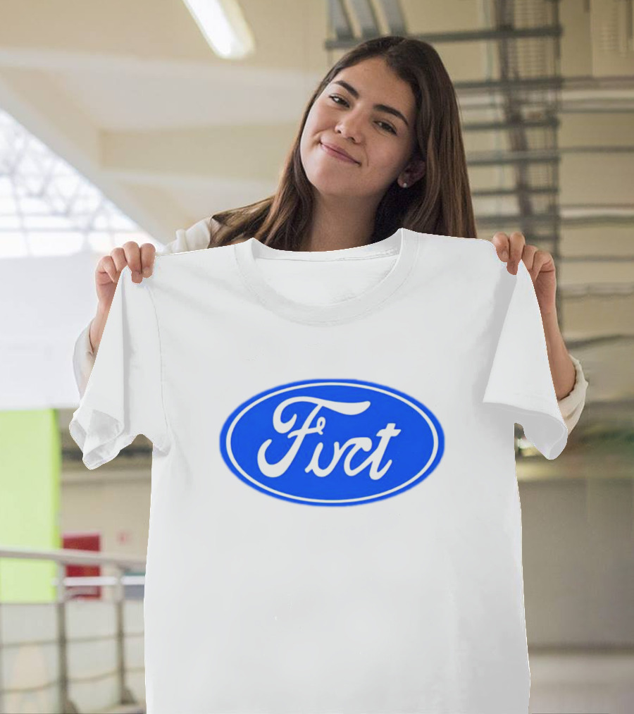 Fuct Funny Ford Logo Parody Oval Blue T-Shirt