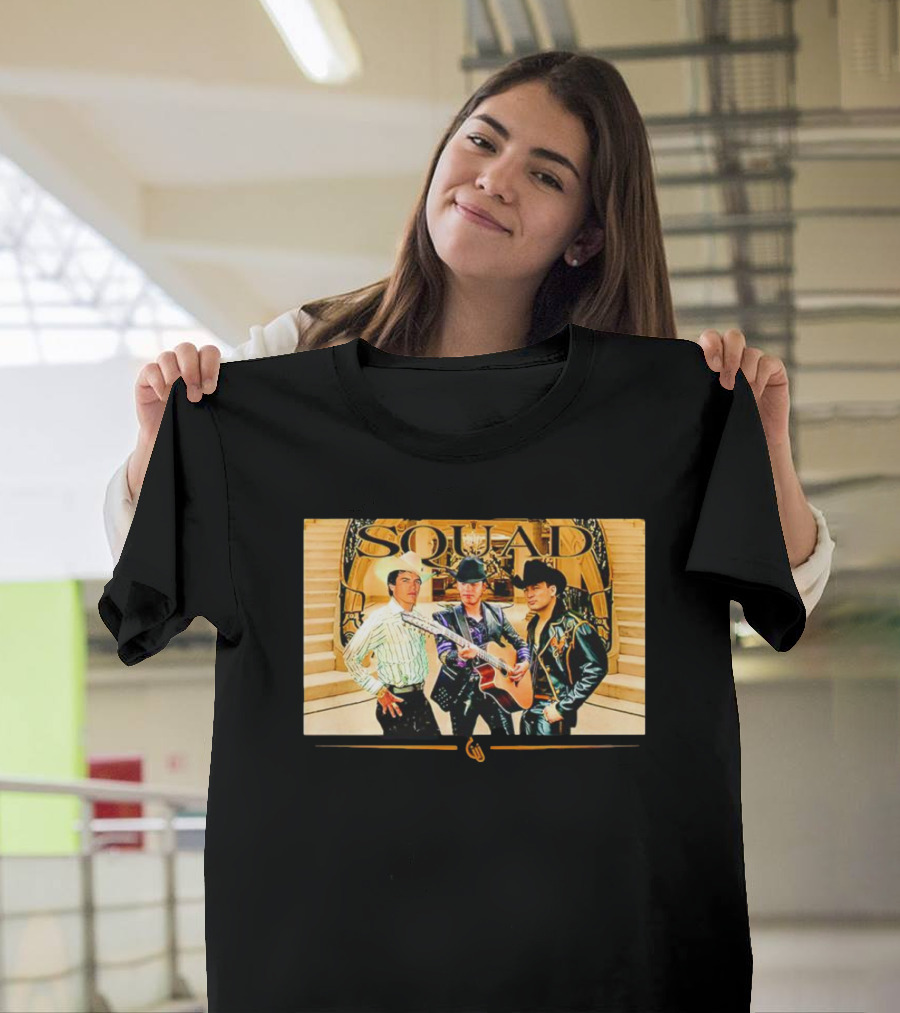 Guariz Squad Trio with Guitars and Staircase Background T-Shirt