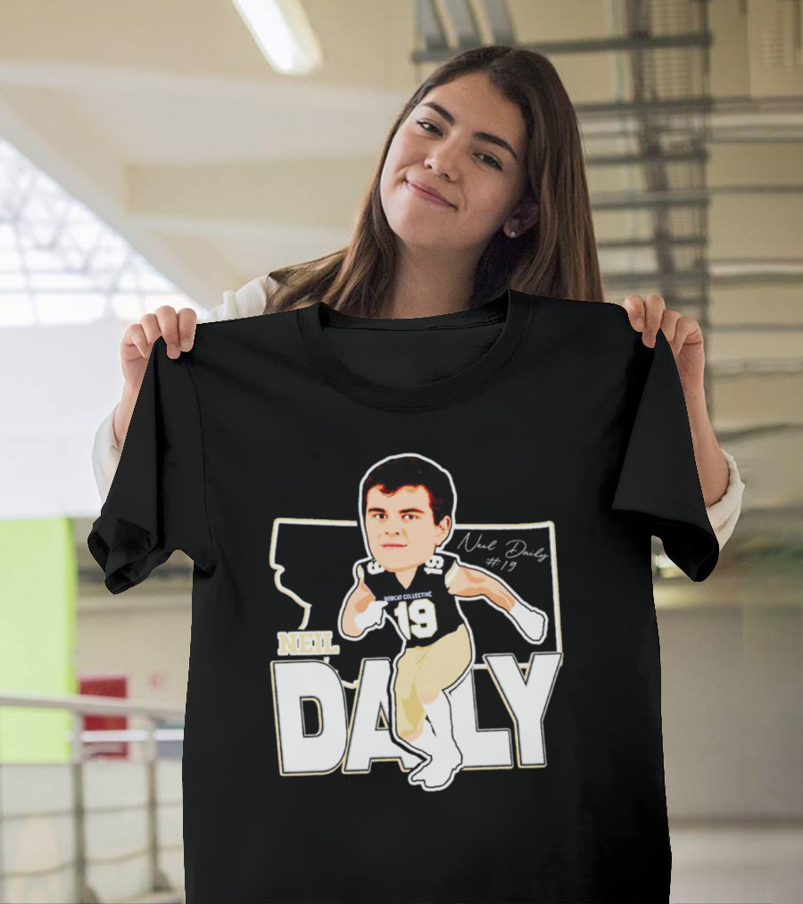 Neil Daily Noah Collective #19 Football Cartoon T-Shirt
