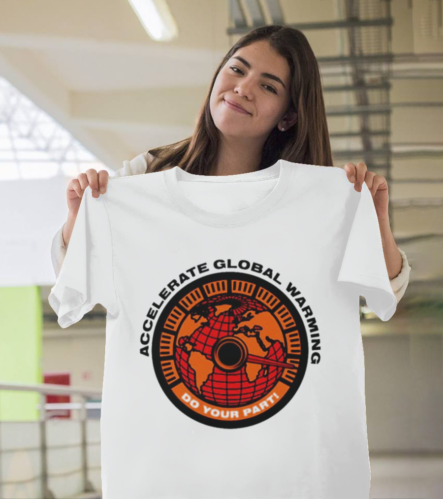 Accelerate Global Warming Do Your Part Earth Speedometer T-Shirt